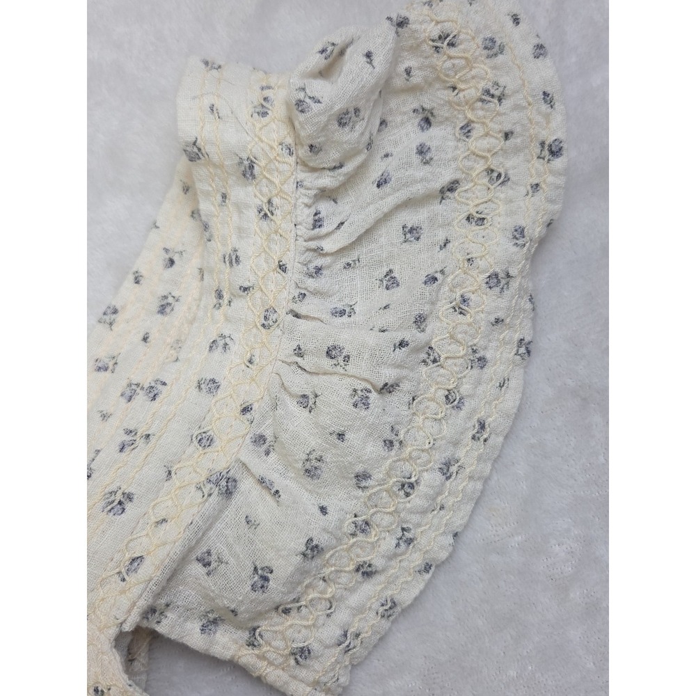 Karlie Floral Embroidered Cotton Gauze Tiered Midi Dress Calico - Size Small - Picture 13 of 14